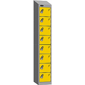Stellar Probe Equinox Antibacterial Sloping Top 8 Compartment Lockers with Manual Combination Lock - Office Storage
