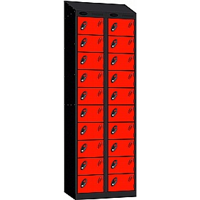 Stellar Probe Antibacterial Sloping Top 10 Compartment Lockers with Cam Lock - Office Storage