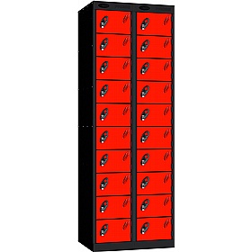 Stellar Probe Antibacterial 10 Compartment Lockers with Hasp and Staple Lock - Office Storage