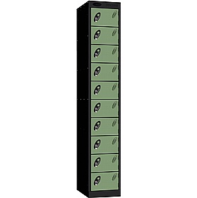 Stellar Probe Equinox Antibacterial 10 Compartment Lockers with Hasp and Staple Lock - Office Storage