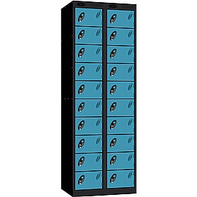 Stellar Probe Equinox Antibacterial 10 Compartment Lockers with Hasp and Staple Lock - Office Storage