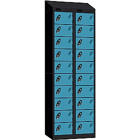 Stellar Probe Equinox Antibacterial Sloping Top 10 Compartment Lockers with Hasp and Staple Lock - Office Storage