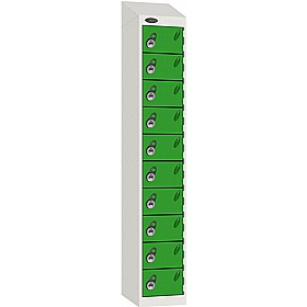 Stellar Probe Antibacterial Sloping Top 10 Compartment Lockers with Manual Combination Lock