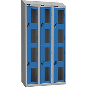Stellar Probe Antibacterial Sloping Top Anti-Theft Vision Lockers with Cam Lock - Office Storage