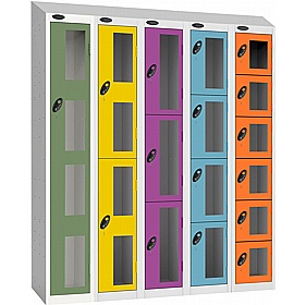 Stellar Probe Equinox Antibacterial Sloping Top Anti-Theft Vision Lockers with Cam Lock