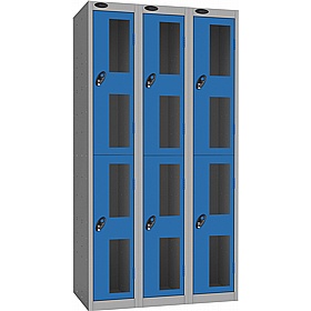 Stellar Probe Antibacterial Anti-Theft Vision Lockers with Hasp and Staple Lock - Office Storage