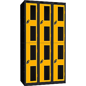 Stellar Probe Equinox Antibacterial Anti-Theft Vision Lockers with Hasp and Staple Lock - Office Storage