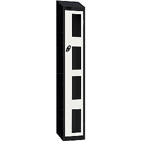 Stellar Probe Antibacterial Sloping Top Anti-Theft Vision Lockers with Hasp and Staple Lock - Office Storage