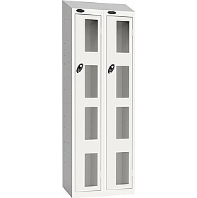 Stellar Probe Antibacterial Sloping Top Anti-Theft Vision Lockers with Hasp and Staple Lock - Office Storage