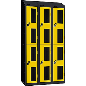 Stellar Probe Equinox Antibacterial Sloping Top Anti-Theft Vision Lockers with Hasp and Staple Lock - Office Storage