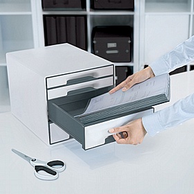 Leitz Colour 4 Drawer Desktop Cabinet - Office Storage