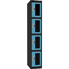Stellar Probe Equinox Antibacterial Anti-Theft Vision Lockers with Digital Combination Lock - Office Storage