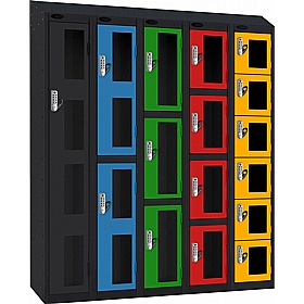 Stellar Probe Antibacterial Sloping Top Anti-Theft Vision Lockers with Digital Combination Lock