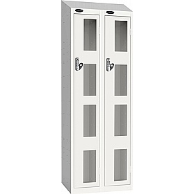 Stellar Probe Antibacterial Sloping Top Anti-Theft Vision Lockers with Digital Combination Lock - Office Storage