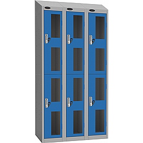 Stellar Probe Antibacterial Sloping Top Anti-Theft Vision Lockers with Digital Combination Lock - Office Storage