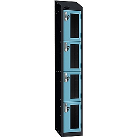 Stellar Probe Equinox Antibacterial Sloping Top Anti-Theft Vision Lockers with Digital Combination Lock - Office Storage
