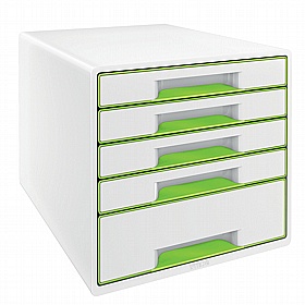 Leitz Colour 5 Drawer Desktop Cabinet - Office Storage