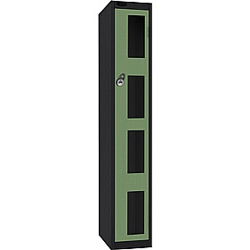 Stellar Probe Equinox Antibacterial Anti-Theft Vision Lockers with Manual Combination Lock - Office Storage