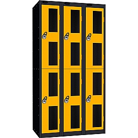 Stellar Probe Equinox Antibacterial Anti-Theft Vision Lockers with Manual Combination Lock - Office Storage