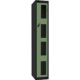 Stellar Probe Equinox Antibacterial Anti-Theft Vision Lockers with Coin Return Lock - Office Storage