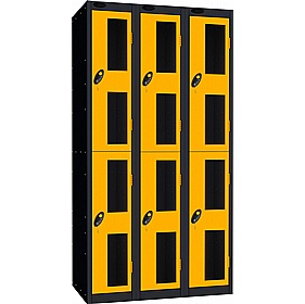 Stellar Probe Equinox Antibacterial Anti-Theft Vision Lockers with Coin Return Lock - Office Storage