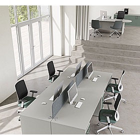 Forme D-End Ergonomic Radial Office Desks - Office Desks