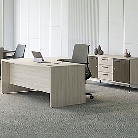 Forme Bow Fronted Ergonomic Executive Office Desks - Office Desks