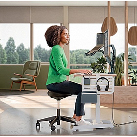 Leitz Ergo Comfort Sitting Vinyl Stool - Office Chairs