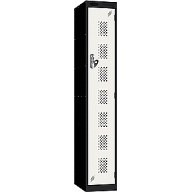 Stellar Probe Antibacterial Perforated Door Lockers with Digital Combination Lock - Office Storage