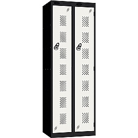 Stellar Probe Antibacterial Perforated Door Lockers with Manual Combination Lock - Office Storage