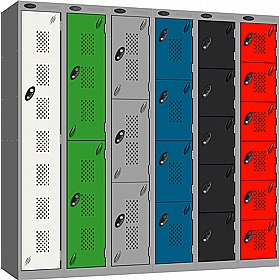 Stellar Probe Antibacterial Perforated Door Lockers with Coin Return Lock