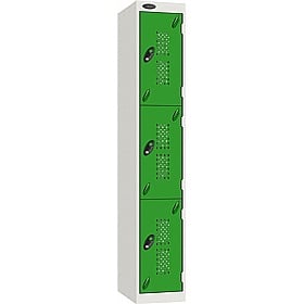 Stellar Probe Antibacterial Perforated Door Lockers with Coin Return Lock - Office Storage