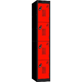 Stellar Probe Antibacterial Perforated Door Lockers with Coin Return Lock - Office Storage
