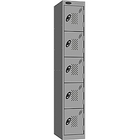 Stellar Probe Antibacterial Perforated Door Lockers with Coin Return Lock - Office Storage