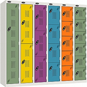 Stellar Probe Equinox Antibacterial Perforated Door Lockers with Cam Lock