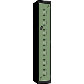 Stellar Probe Equinox Antibacterial Perforated Door Lockers with Hasp and Staple Lock - Office Storage