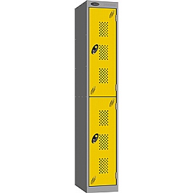 Stellar Probe Equinox Antibacterial Perforated Door Lockers with Hasp and Staple Lock - Office Storage