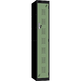 Stellar Probe Equinox Antibacterial Perforated Door Lockers with Digital Combination Lock - Office Storage