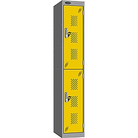 Stellar Probe Equinox Antibacterial Perforated Door Lockers with Digital Combination Lock - Office Storage