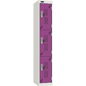 Stellar Probe Equinox Antibacterial Perforated Door Lockers with Digital Combination Lock - Office Storage
