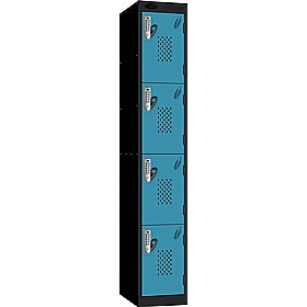 Stellar Probe Equinox Antibacterial Perforated Door Lockers with Digital Combination Lock - Office Storage