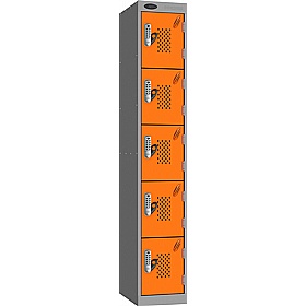 Stellar Probe Equinox Antibacterial Perforated Door Lockers with Digital Combination Lock - Office Storage