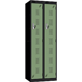 Stellar Probe Equinox Antibacterial Perforated Door Lockers with Digital Combination Lock - Office Storage