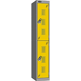 Stellar Probe Equinox Antibacterial Perforated Door Lockers with Manual Combination Lock - Office Storage