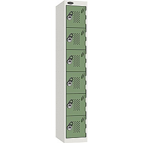 Stellar Probe Equinox Antibacterial Perforated Door Lockers with Manual Combination Lock - Office Storage