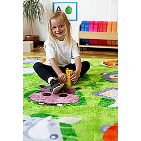 Animal Conservation Large Square Placement Carpet - School Furniture