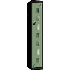 Stellar Probe Equinox Antibacterial Perforated Door Lockers with Coin Return Lock - Office Storage