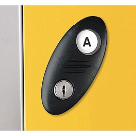 Stellar Probe Antibacterial Sloping Top Perforated Door Lockers with Cam Lock - Office Storage