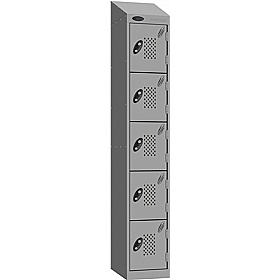 Stellar Probe Antibacterial Sloping Top Perforated Door Lockers with Cam Lock - Office Storage