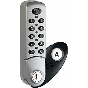 Stellar Probe Antibacterial Sloping Top Perforated Door Lockers with Digital Combination Lock - Office Storage